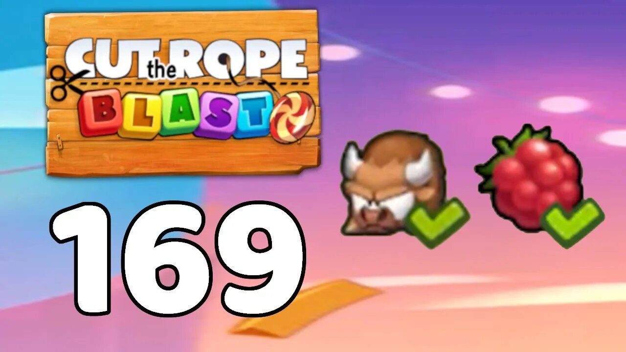 Cut the Rope BLAST 169 - Walkthrough, No Boosters