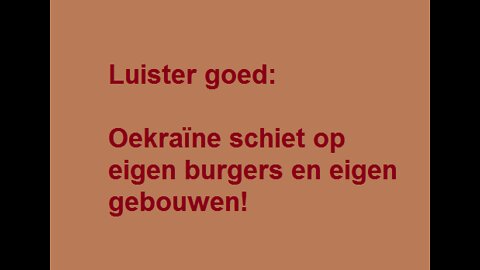 OEKRAINE SCHIET OP EIGEN BURGERS EN EIGEN GEBOUWEN!