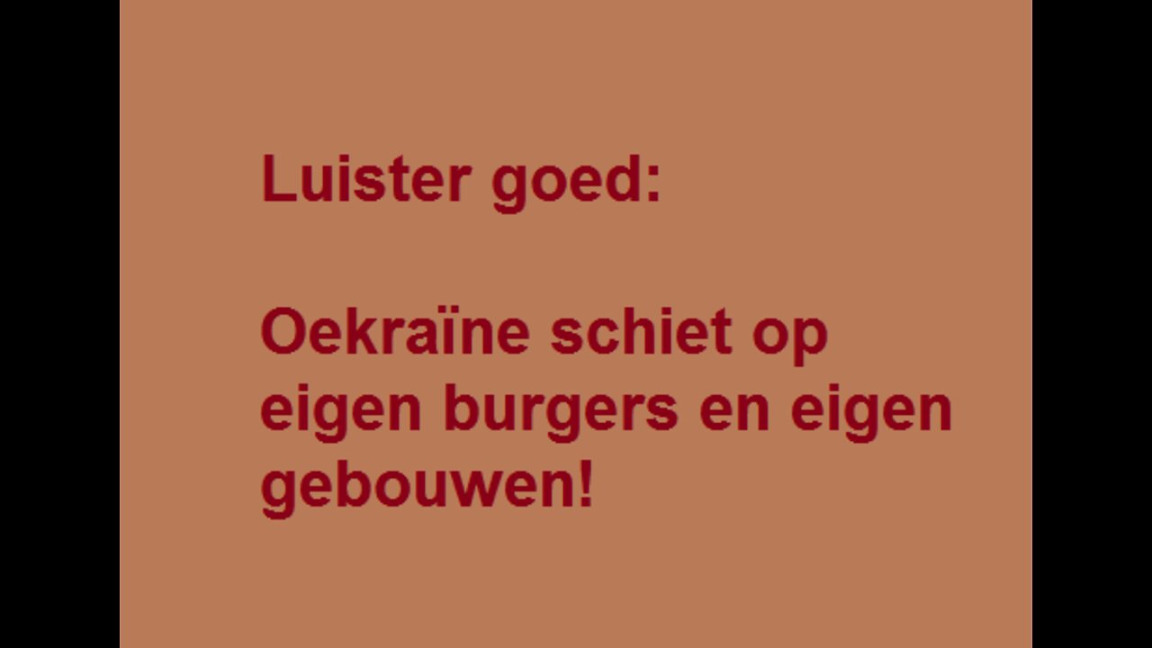 OEKRAINE SCHIET OP EIGEN BURGERS EN EIGEN GEBOUWEN!