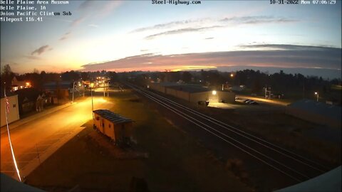 Sunrise over Belle Plaine, IA on October 31, 2022