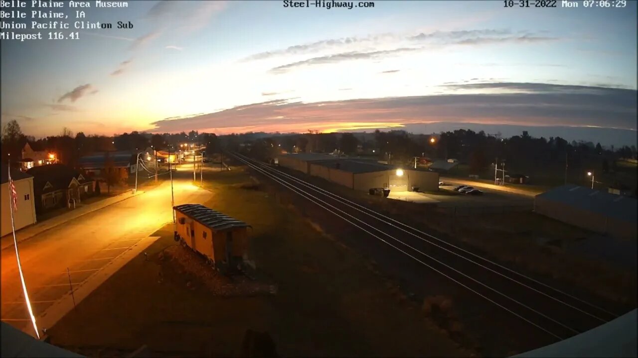 Sunrise over Belle Plaine, IA on October 31, 2022