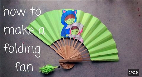 How to make a folding fan#diy