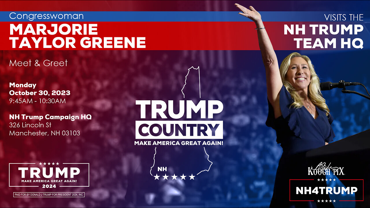 NH4TRUMP - *FULL SPEECH* | MTG VISIT NH TRUMP HQ