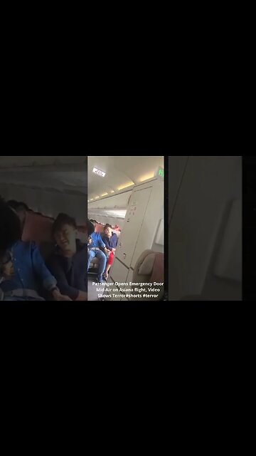 Passenger Opens Emergency Door Mid Air on Asiana flight, Video Shows Terror #shorts #terrors