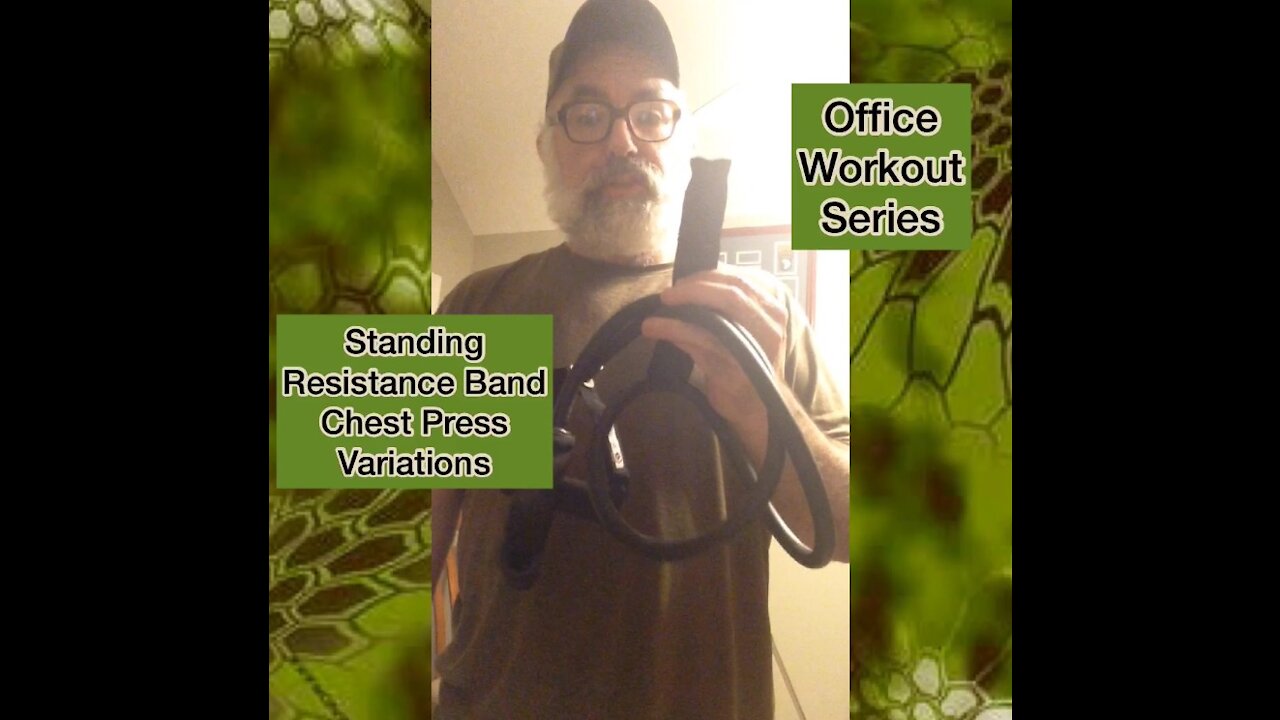 Office workout series: variations of the resistance band standing chest press