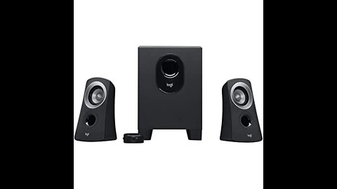 Logitech Z533 2.1 speaker system with subwoofer, 120 watts peak power, 3.5mm input, headphone j...