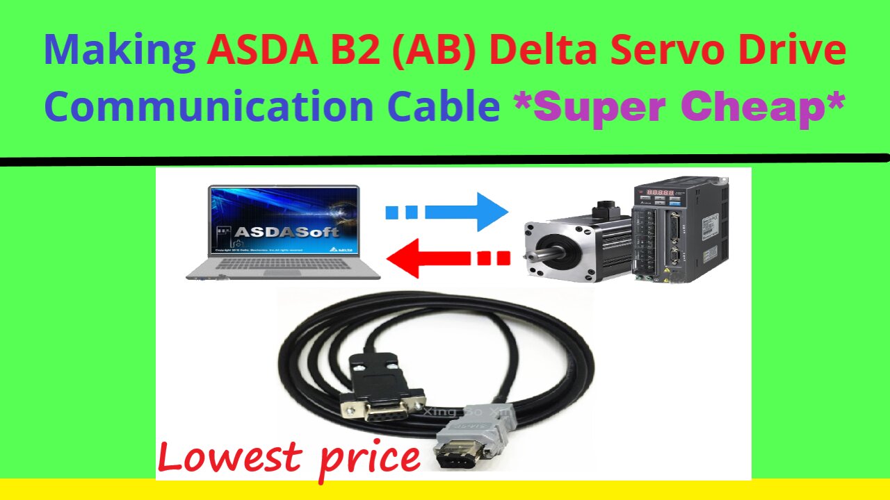 SV0016 - Making delta servo drive communication cable for asda b2-ab