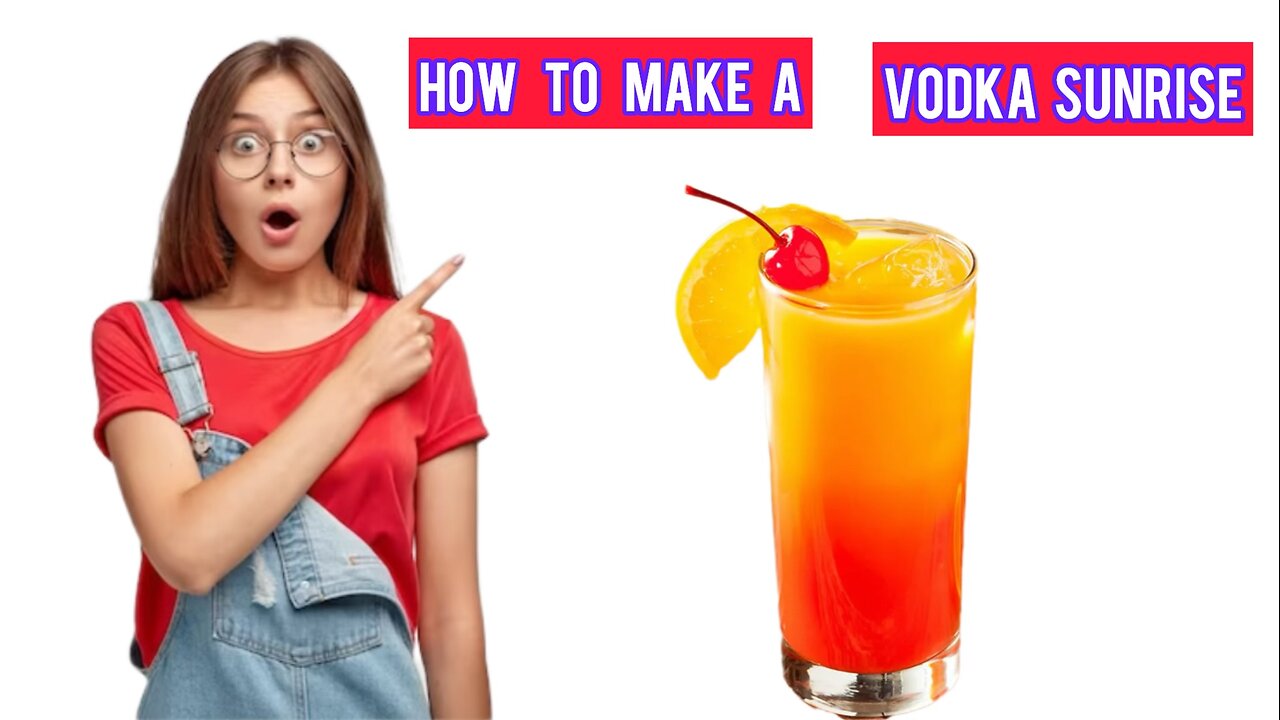 How to make vodka sunrise cocktail 🍹