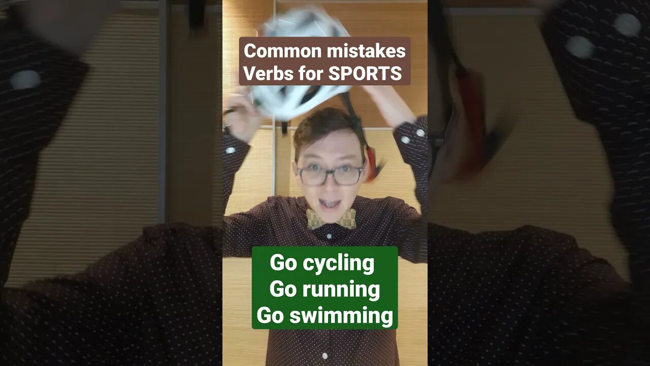 Common English Mistakes - Verbs for Sports - with English Teacher Charles #shorts