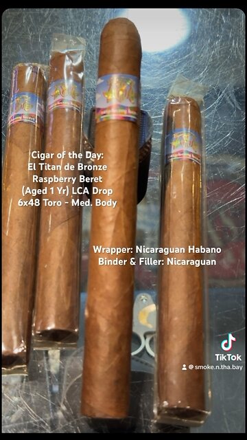 El Titan de Bronze Raspberry Beret (Aged 1 Yr) LCA 6x48 Toro #Short #Cigar #Shorts #CigarOfTheDay