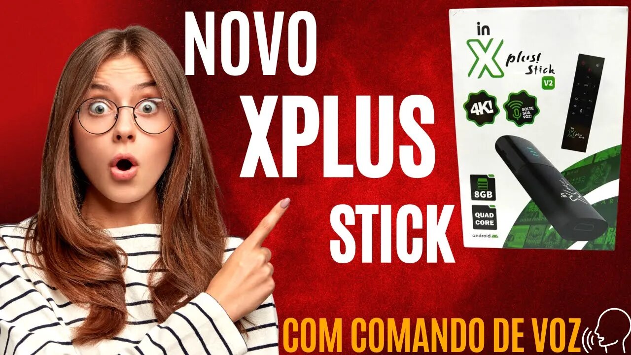 Novo xplus stick 4k wifi 5G com comando de voz e atualização nova da xplus V2 review completa