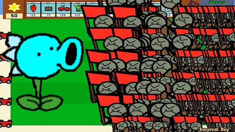 Plants vs Zombies Hack Snow Pea vs 9999 Flag Zombies Paint Pack | MrongerPvZ