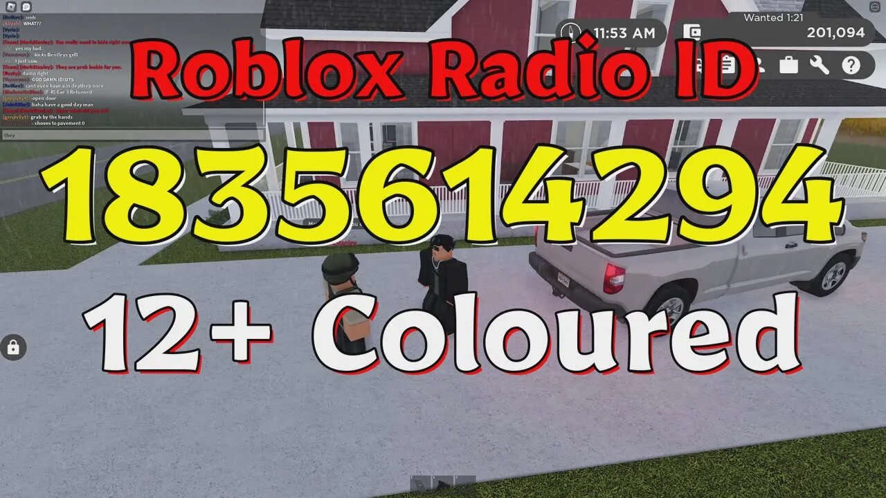 Coloured Roblox Radio Codes/IDs