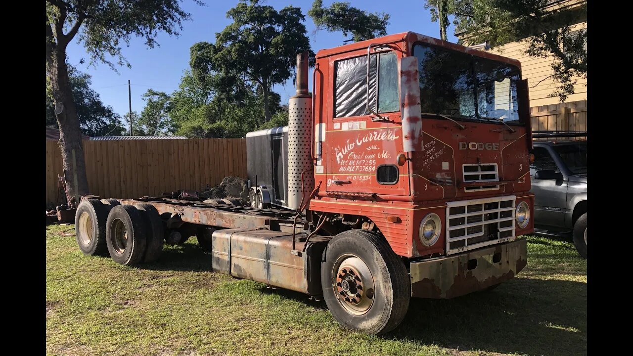 Cutting the Car Hauler Assembly Off the Big-Rig Dodge L1000 Cabover