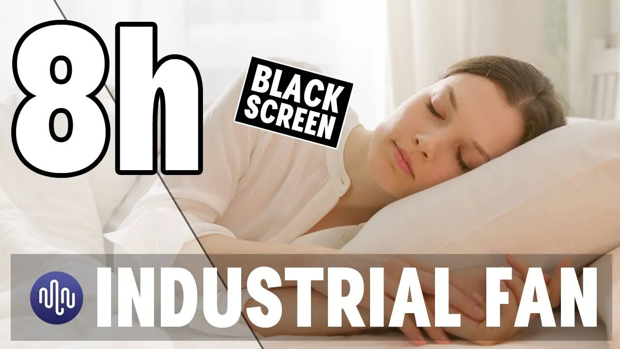 Black Screen Industrial Fan Spinning Sound For Sleeping | 9 Hours Dark Screen Stress Reliever