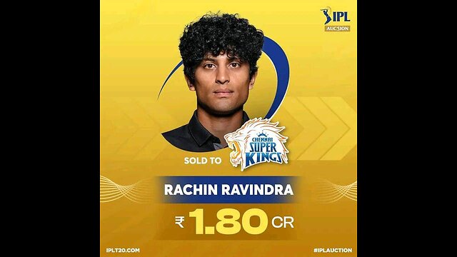 "रचिन रवींद्र को सीएसके ने 1.80 करोड़ में खरीदा।"#RachinRavindra #csk #iplauction2024 #msdhoni