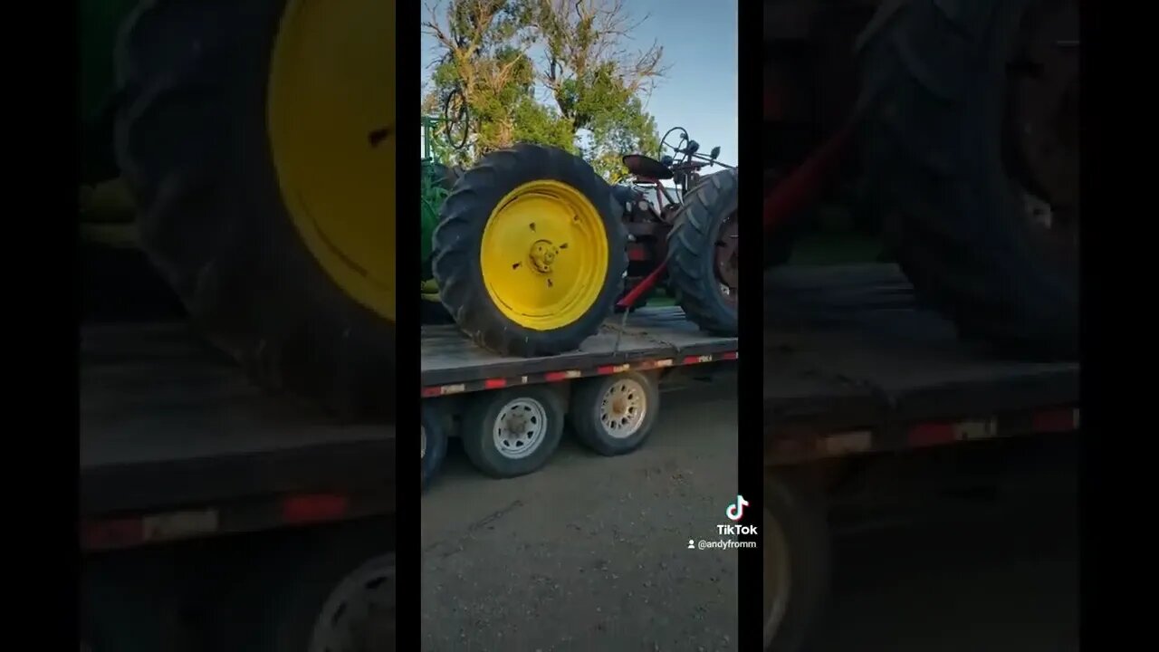 Going pulling today, cummins farmall m and John deere g