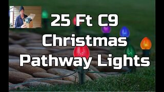 25 Ft Multicolor Christmas Pathway Lights with Stakes