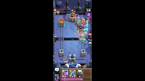 Getting destroyed an infinate lexure (clash royael)