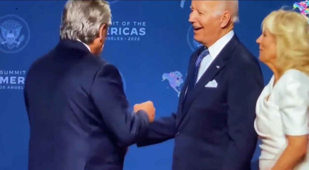 Creepy Joe Biden at it again with Girlfriend of Argentine President