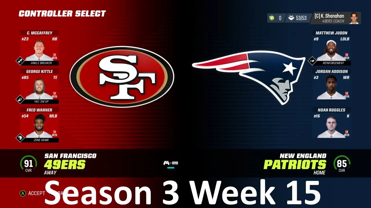 Madden Nfl 23 49ers Vs Patriots Simulation Franchise S3 W15-No Sound