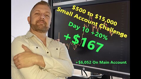 $500 to $15,000 Small Account Challenge; Day 10: +20% +$167