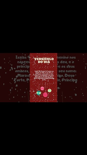 VERSÍCULO DO DIA 25/12/2022.#shorts