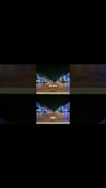 Galaxy Z Fold 5 vs Galaxy S23 Ultra Low Light Camera Test