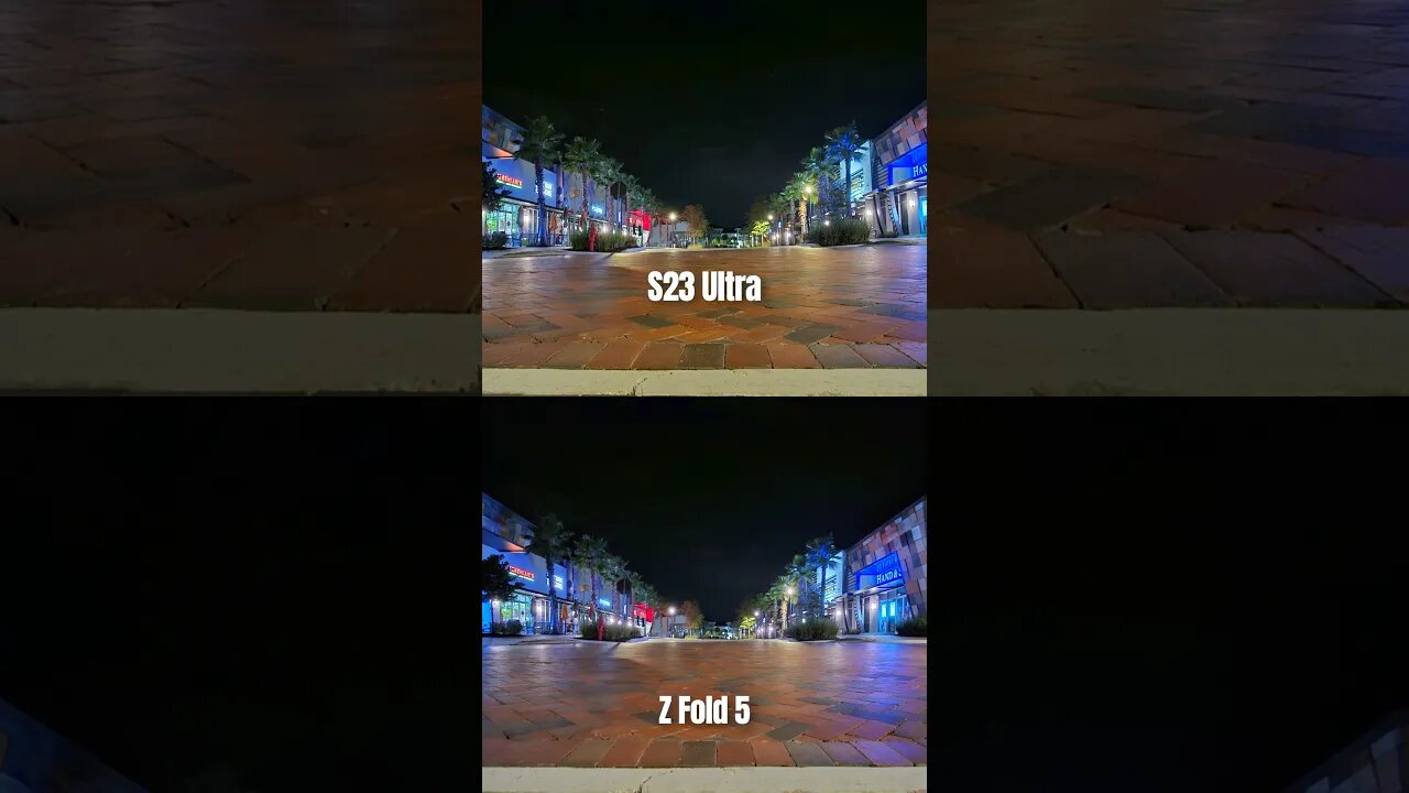 Galaxy Z Fold 5 vs Galaxy S23 Ultra Low Light Camera Test