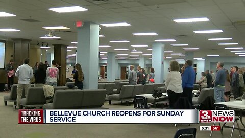 Bellevue church reopens for Sunday service