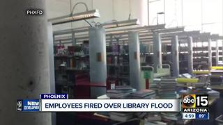 Employees fired over library flood