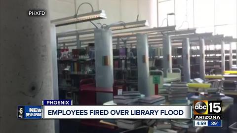 Employees fired over library flood