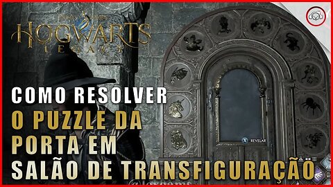 Hogwarts Legacy, Como resolver o puzzle da porta em Pátio da Sala de transfiguração | Super-Dica