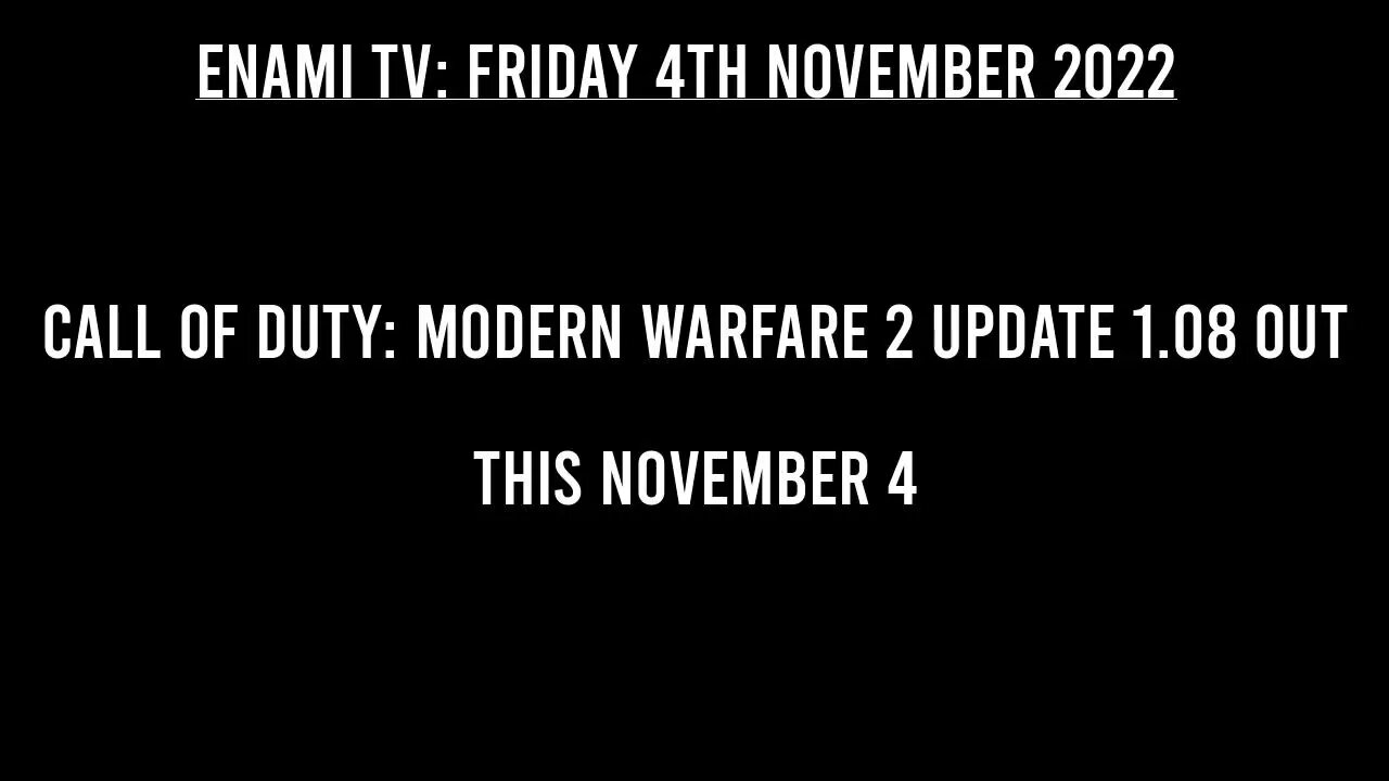 Gaming News: Call of Duty: Modern Warfare 2 Update 1.08 Out Today