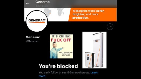 Generac, we have your money now piss-off!