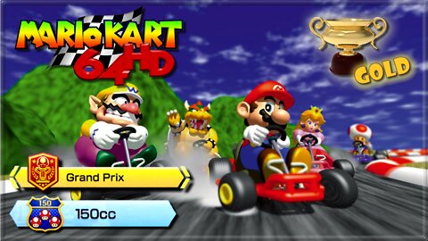 Mario Kart 64 HD [N64] - All Cups / 150cc / Gold Trophy