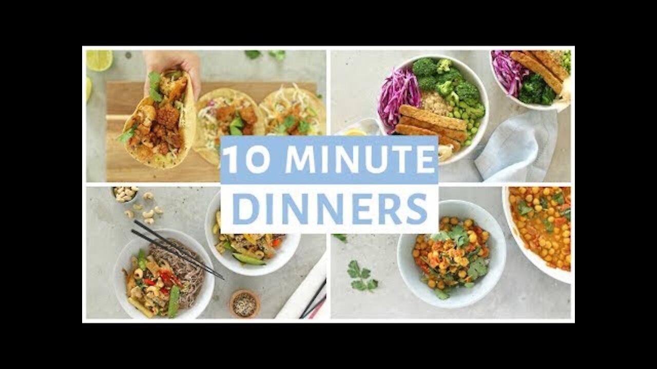 EASY 10 Minute Dinner Recipes | Healthy Dinner Ideas