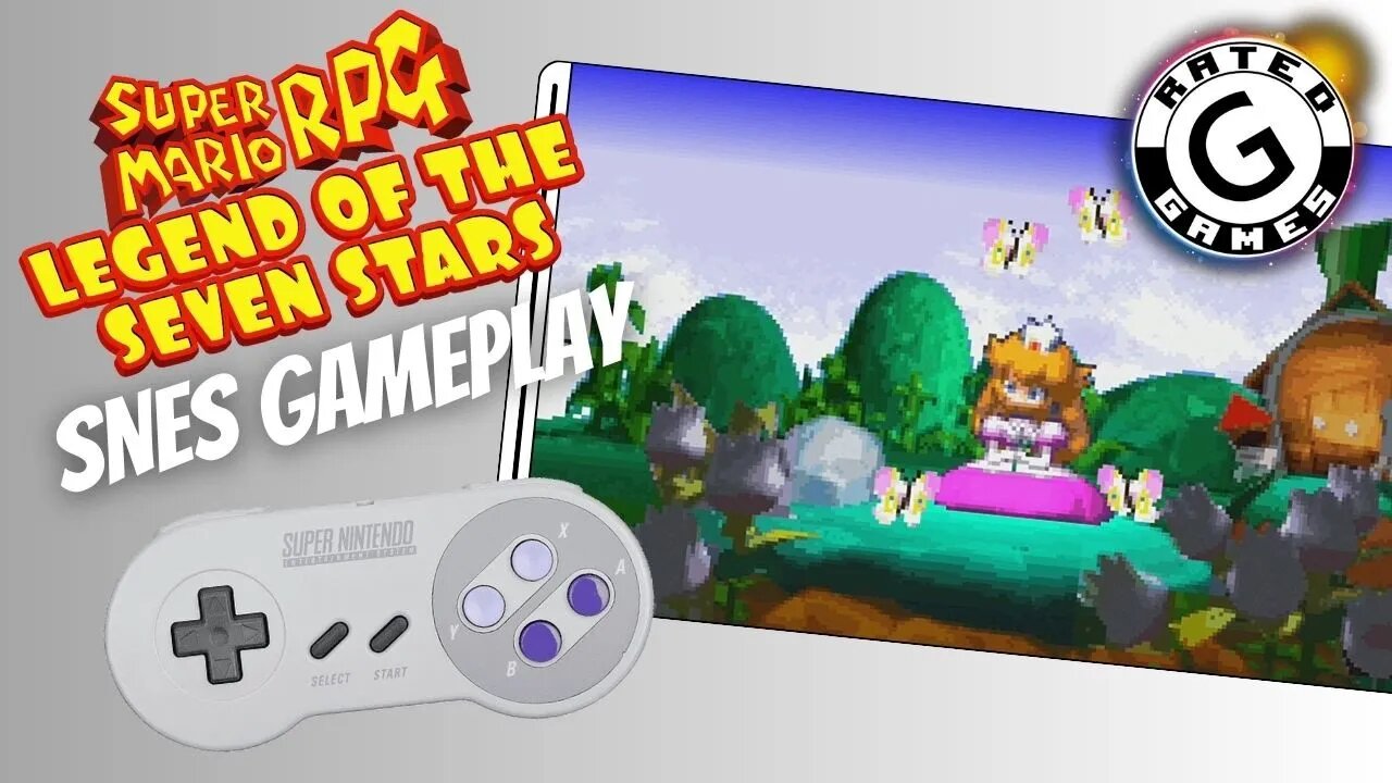 Super Mario RPG SNES - Legend of the Seven Stars - Pt 1 - Intro and Mushroom Way