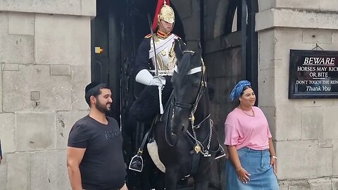 Leaning on his boot #horseguardsparade