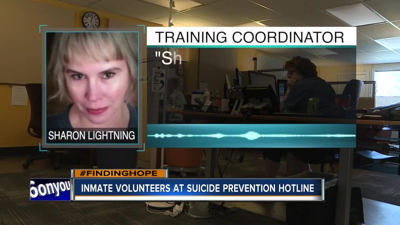 Inmate volunteers at Idaho Suicide Prevention Hotline