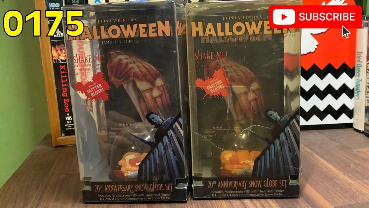 [0175] HALLOWEEN (1978) Snow Globe Set VHS INSPECT [#halloween #halloweenVHS]