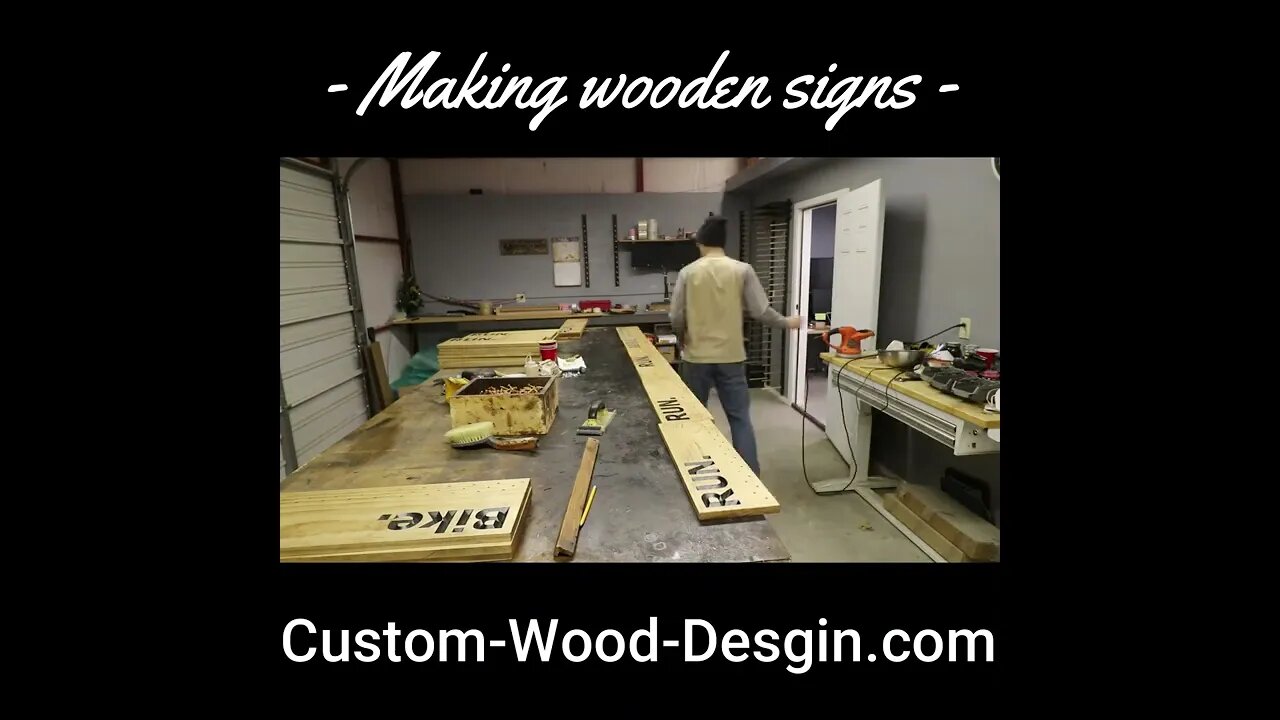 Making wooden signs // #shorts #woodsign #signmaking #cnc #viral #fyp