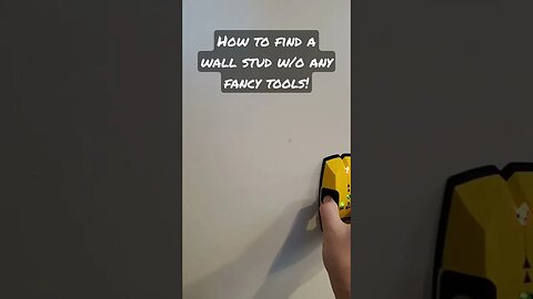 How to find a wall stud without a stud finder.