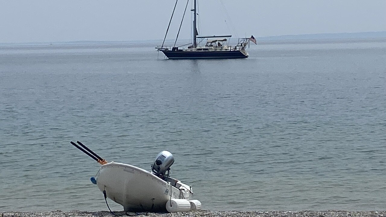 Boat Ride to S. Manitou Island on a Glassy Lake Michigan in June, '23