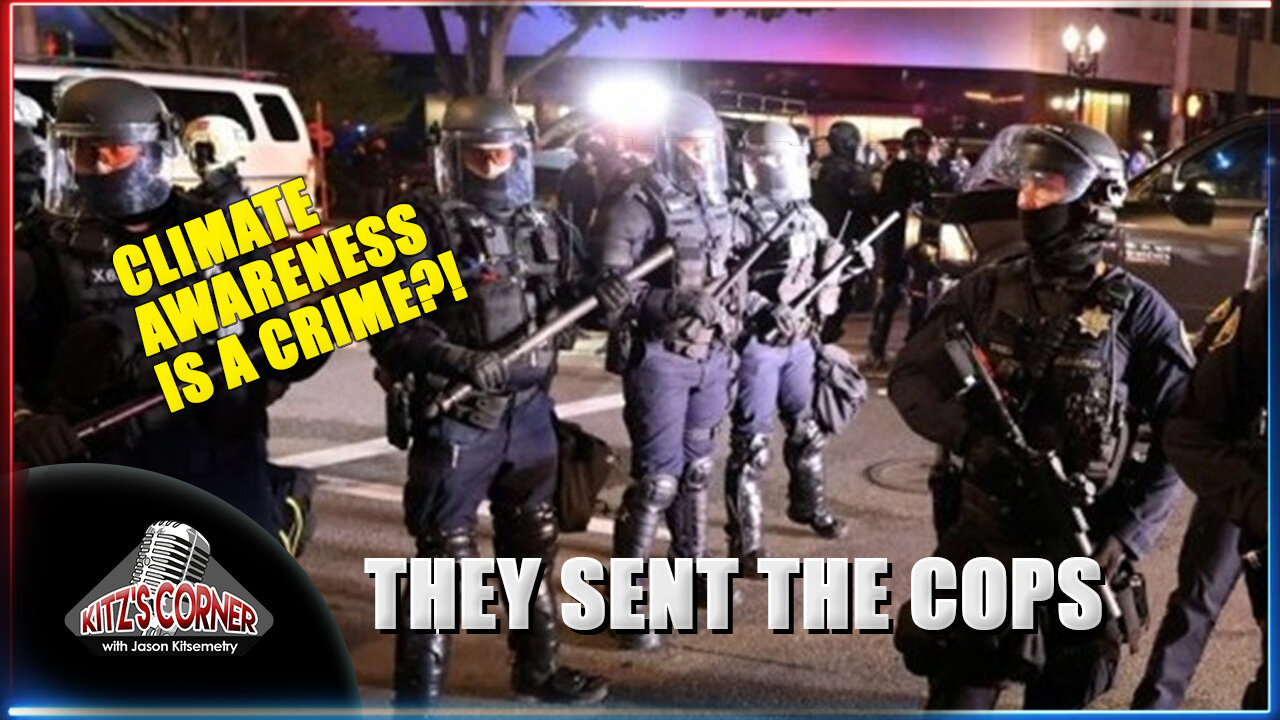 LAPD swarm on Tiny Climate Protest expecting a full blown riot