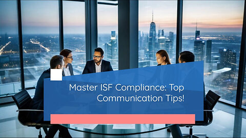 Navigating ISF Compliance: Communication, Collaboration and Best Practices!