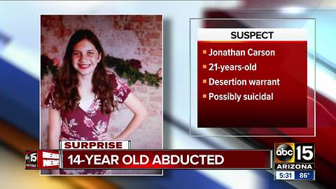 Amber Alert issued for Surprise teen