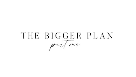 Part 1: The Bigger Plan