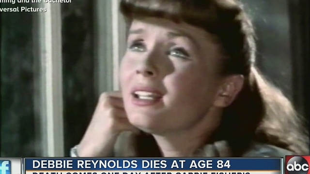 Debbie Reynolds dies at 84 one day after death of daughter, Carrie Fisher