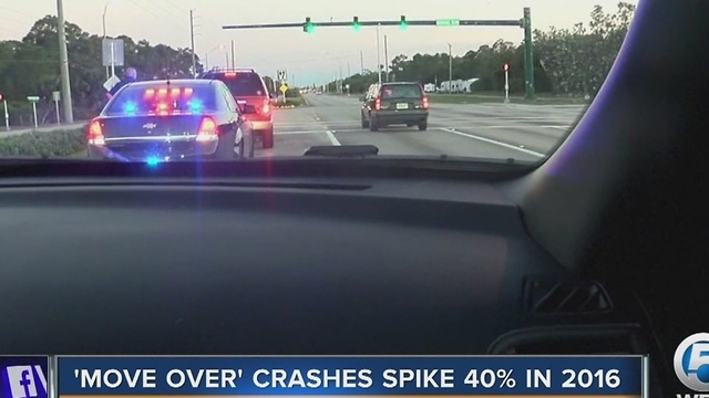 'Move Over' crashes spike 40% in 2016